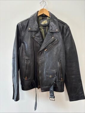 Black Leather Bomber Jacket - Men’s Moto Style